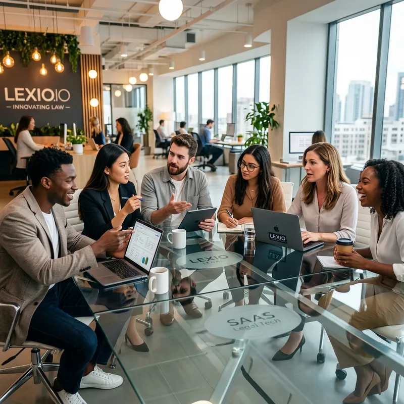 Modern legal office team collaboration